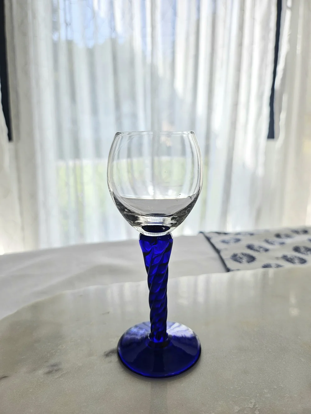 VTG The Bombay Company Colorful Twisted Spiral Stem Cordial Glasses Set of 5